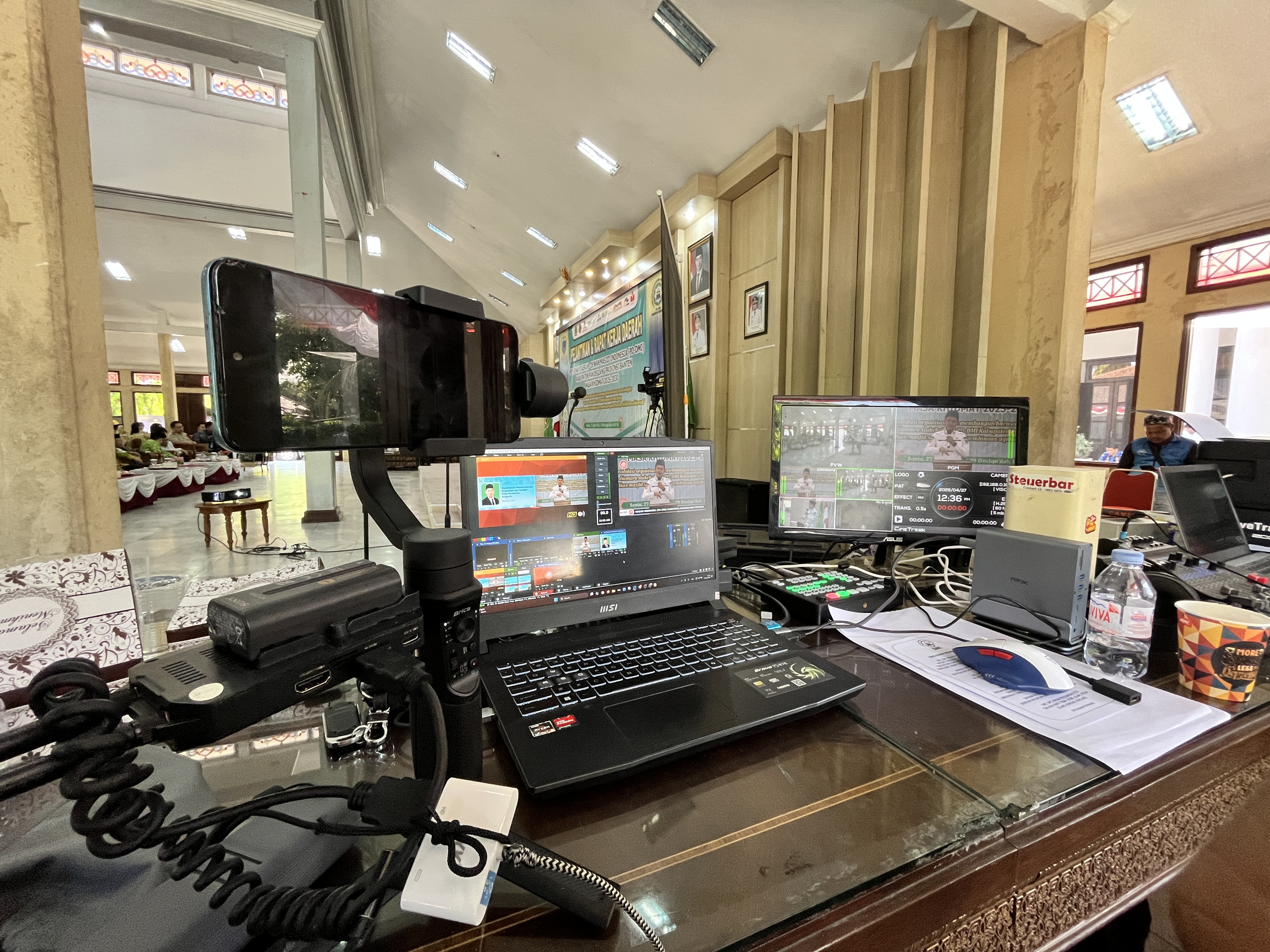 Setup produksi live streaming NUHADE OFFICIAL
